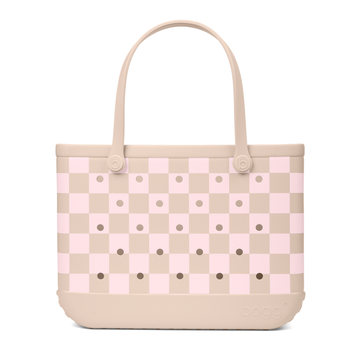 Original Bogg Bag - Checkered Linen/ Pink Marshmallow - Bright Pack