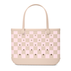 Original Bogg Bag - Checkered Linen/ Pink Marshmallow - Bright Pack
