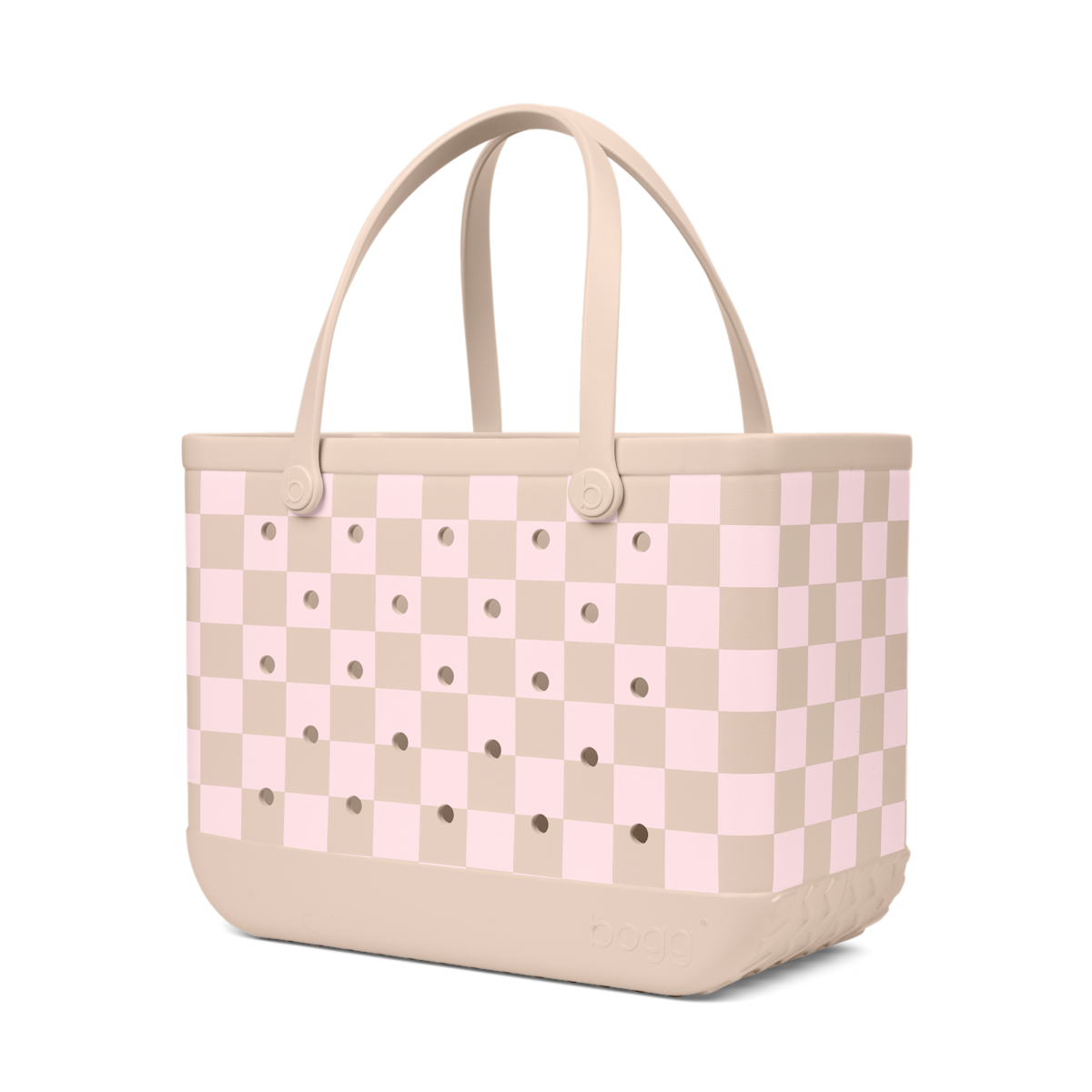 Original Bogg Bag - Checkered Linen/ Pink Marshmallow - Bright Pack