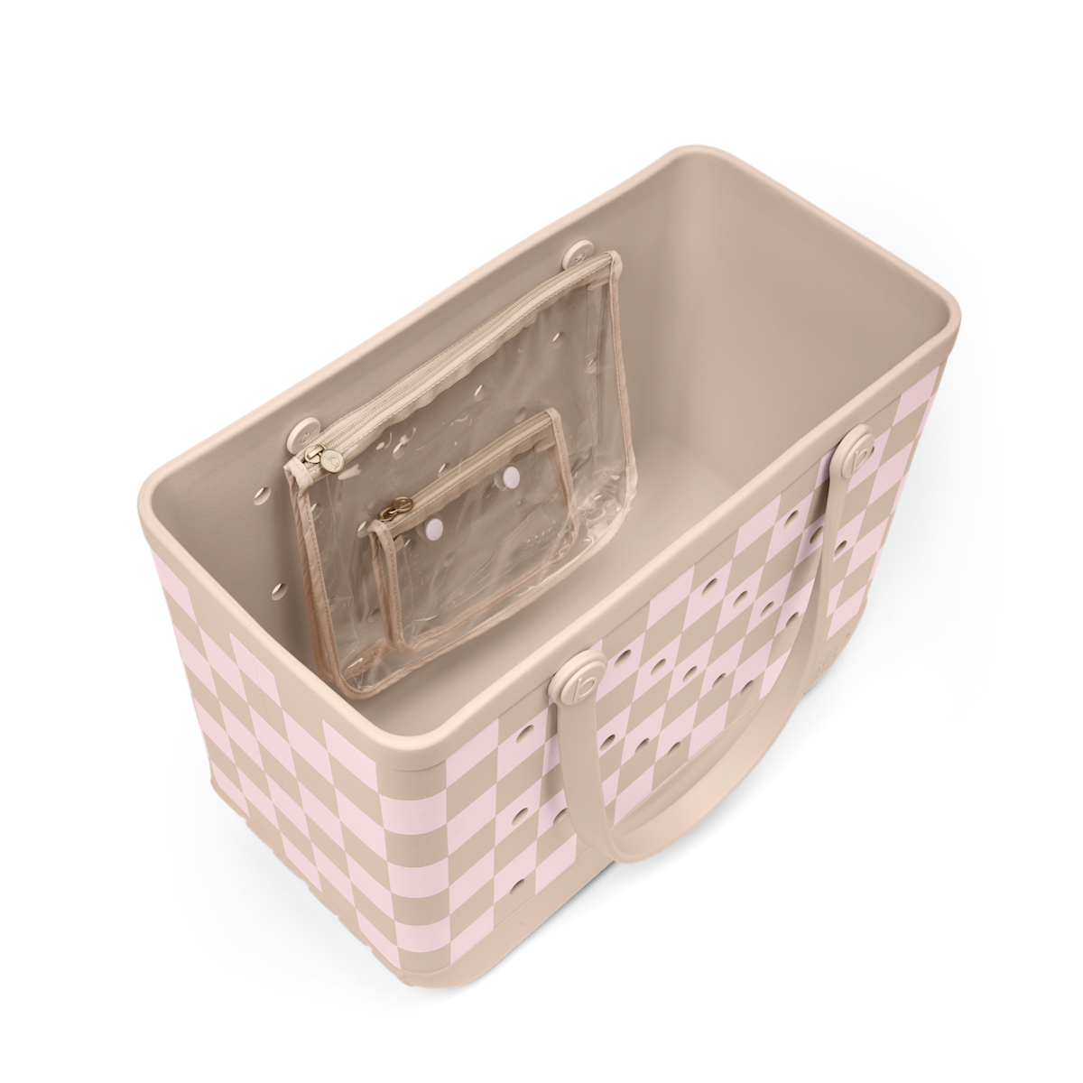 Original Bogg Bag - Checkered Linen/ Pink Marshmallow - Bright Pack