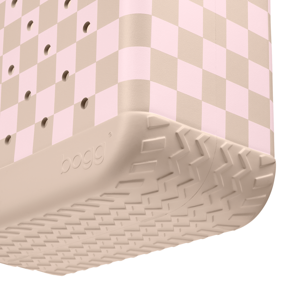 Original Bogg Bag - Checkered Linen/ Pink Marshmallow - Bright Pack