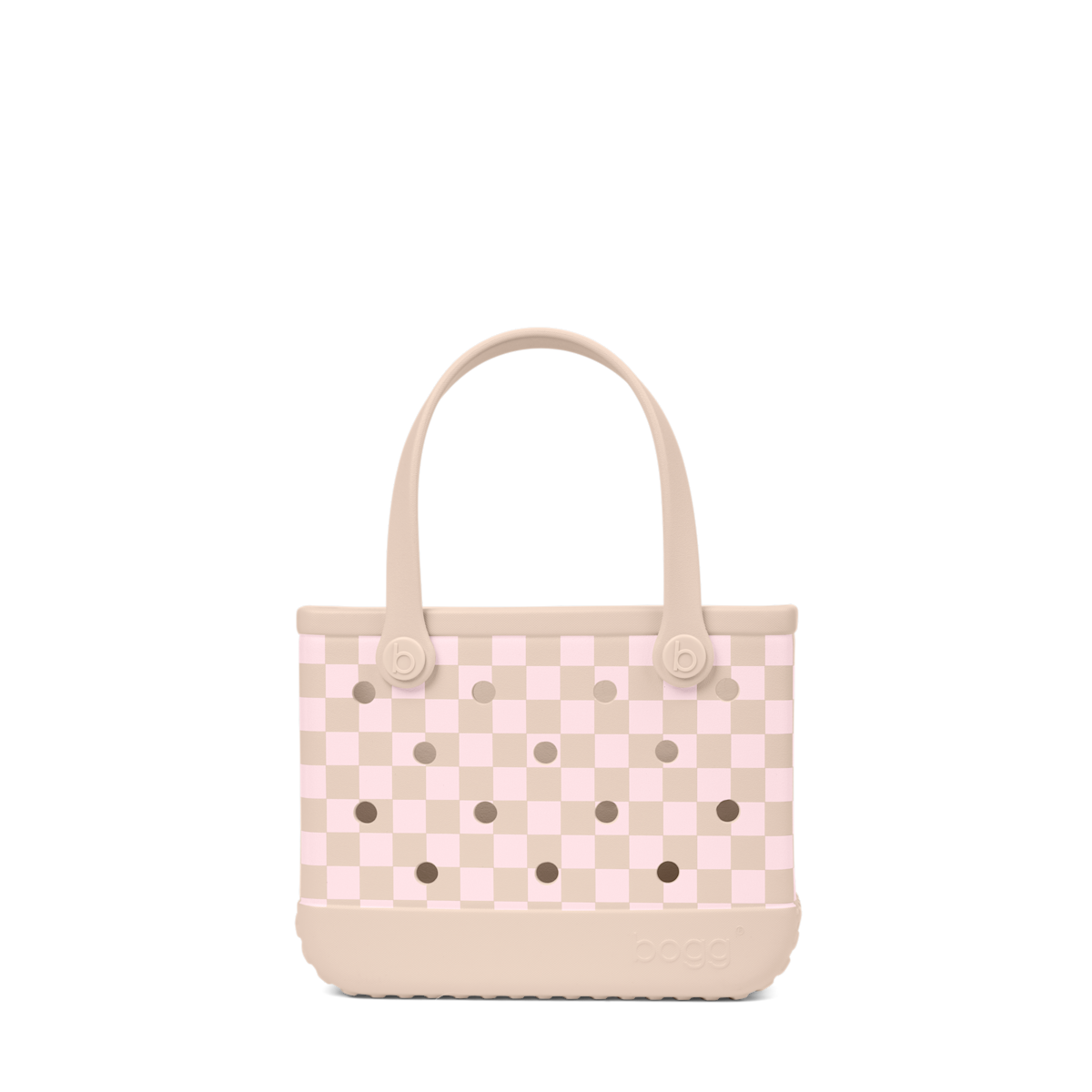 Bitty Bogg Bag - Checkered Linen/ Pink Marshmallow - Smooth Choice