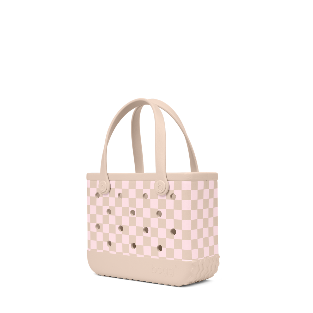 Bitty Bogg Bag - Checkered Linen/ Pink Marshmallow - Smooth Choice